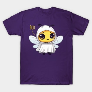 Kawaii Halloween Ghost Boo Bee T-Shirt